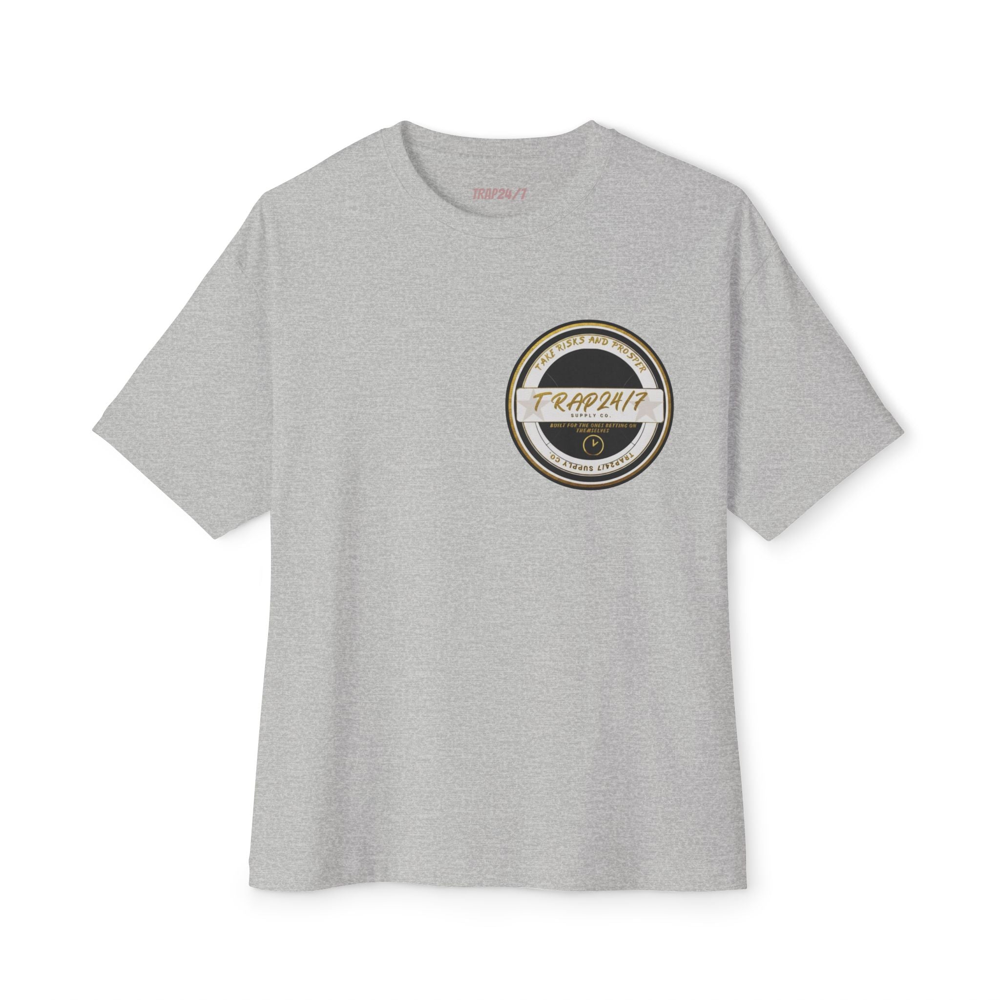 Boxy Tee — 'Take Risks & Prosper' Crown Graphic T‑Shirt